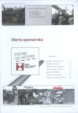 Pociąg do historii: oferta sponsorska