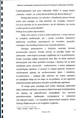 Kulturowe i urbanizacyjne uwarunkowania zachowań dewiacyjnych w aglomeracji wrocławskiej