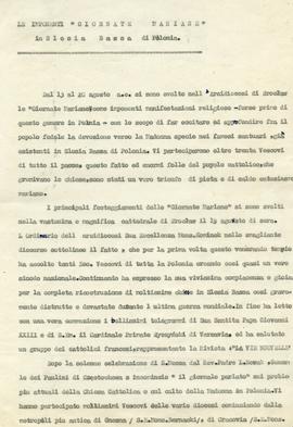 Le imponenti "Giornate Mariane" in Slesia Bassa di Polonia