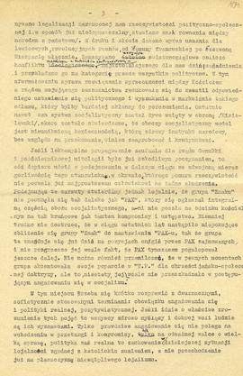 Ocena działalności grupy "Znak" i "Tygodnika Powszechnego"