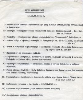 Spis maszynopisów