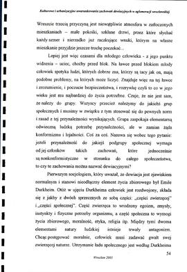Kulturowe i urbanizacyjne uwarunkowania zachowań dewiacyjnych w aglomeracji wrocławskiej