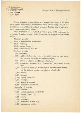 Zaproszenie na wyjazdową sesję Komisji do Spraw Świeckich Synodu Archidiecezji Wrocławskiej