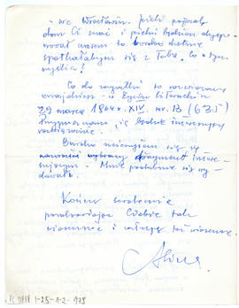 List do Juliana Fercza