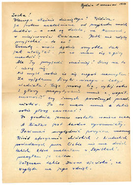 List od Anny Ruszyńskiej