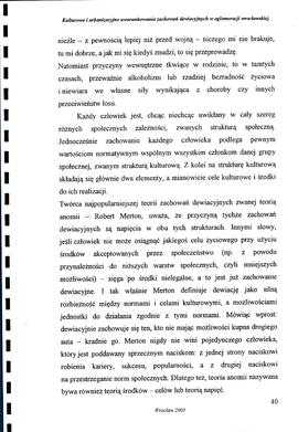 Kulturowe i urbanizacyjne uwarunkowania zachowań dewiacyjnych w aglomeracji wrocławskiej