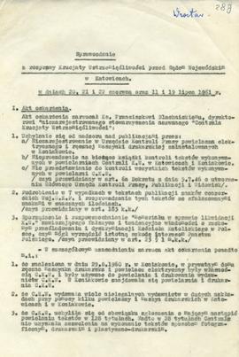 Sprawozdanie z rozprawy Krucjaty Wstrzemięźliwości