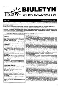 Biuletyn Informacyjny Unii Wolności - nr 3 (38)