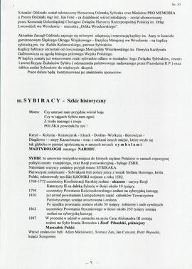 Informacja o Związku Sybiraków