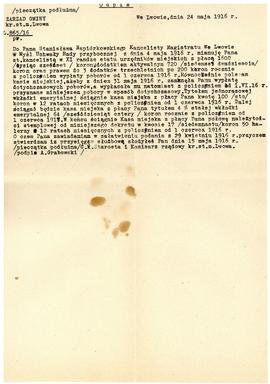 Pismo mianujące Stanisława Napiórkowskiego starszym kancelistą ( odpis)