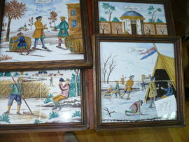 Pory roku, kafle holenderskie, porcelana